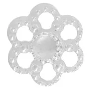 Fleur intercalaire texturée 11 mm pour cabochon 3 mm - Argent 925 x1