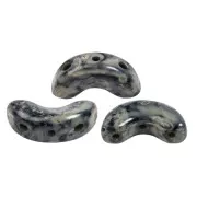 Perles en verre Arcos® par Puca® 5x10 mm - Black Stony Beige x10g