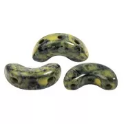 Perles en verre Arcos® par Puca® 5x10 mm - Black Stony Beige Yellow x10g