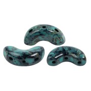 Perles en verre Arcos® par Puca® 5x10 mm - Black Stony Emerald x10g|raw }}