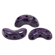 Perles en verre Arcos® par Puca® 5x10 mm - Black Stony Violet x10g