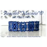 Perles en verre Arcos® par Puca® 5x10 mm - Trendy Royal Blue Mat x10g