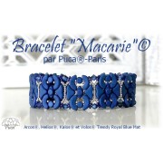 Perles en verre Hélios® par Puca® 6x10mm - Trendy Night Blue Mat x10g