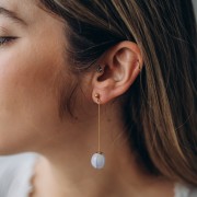 Perle fleur 12 mm en plastique - Lilas x1