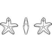 Etoile de mer PureCrystal 6721 16 mm - Crystal AB x1
