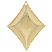 Pendentif carreau 28x21 mm - carte à jouer - Doré à l'or fin x1