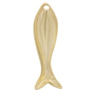 Breloque poisson 20x6 mm - Doré à l'or fin x1