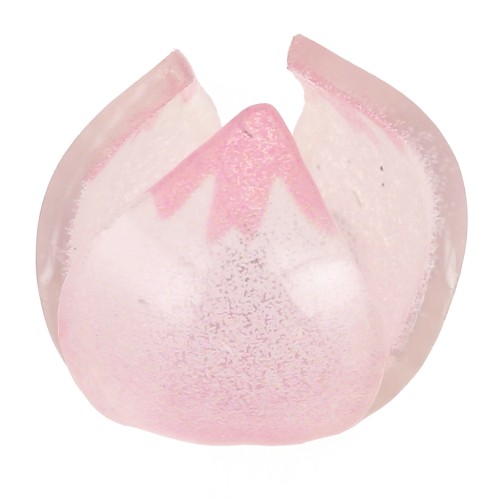 Perle fleur 10 mm en plastique - Rose x1