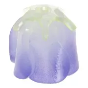 Perle fleur Tulipe 15x13 mm en plastique - Bleu foncé x1