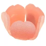 Perle fleur 13 mm en acrylique - Saumon x1