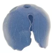 Perle fleur 14 mm en acrylique - Bleu foncé x1