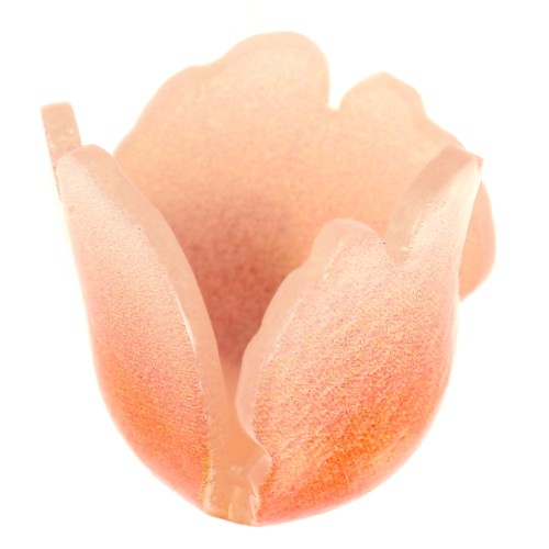 Perle fleur Tulipe 13x11 mm en acrylique - Orange x1