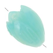 Perles bourgeon de fleur 10x8 mm en synthétique - Vert d'eau x8