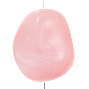 Perles nuggets irrégulier 12x10 mm en acrylique - Rose clair marbré x10