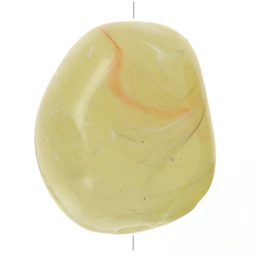 Perles nuggets irrégulier 12x10 mm en acrylique - Vert Olive Marbré x10