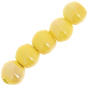 Perles rondes en céramique 6.5 mm - Jaune x20|raw }}