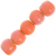 Perles rondes en céramique 6.5 mm - Orange x20|raw }}