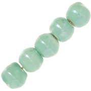 Perles rondes en céramique 6.5 mm - Vert d'eau x20