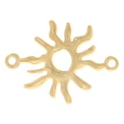 Intercalaire soleil irrégulier 26x19 mm - Doré à l'or fin x1