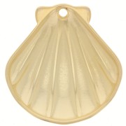 Pendentif coquillage 31.5x30.5 mm - Doré à l'or fin x1