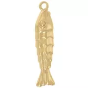 Pendentif poisson 32.5x7 mm - Doré à l'or fin x1