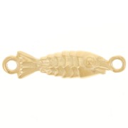 Intercalaire poisson 26x6 mm - Doré à l'or fin x1