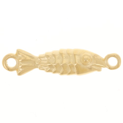Intercalaire poisson 26x6 mm - Doré à l'or fin x1