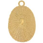 Pendentif coquillage texturé 38x25 mm - Doré à l'or fin x1|raw }}