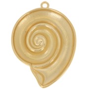 Pendentif coquillage 38x29 mm - Doré à l'or fin x1