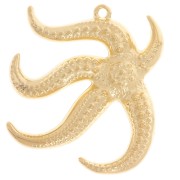 Pendentif étoile de mer 38.5x34 mm - Doré à l'or fin x1