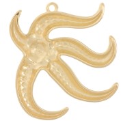 Pendentif étoile de mer 38.5x34 mm - Doré à l'or fin x1