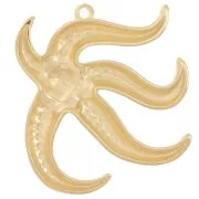 Pendentif étoile de mer 38.5x34 mm - Doré à l'or fin x1