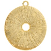 Pendentif oursin travaillé 41 mm - Doré à l'or fin x1|raw }}