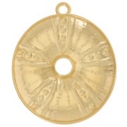 Pendentif oursin travaillé 41 mm - Doré à l'or fin x1