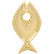 Pendentif poisson 22x13 mm - Doré à l'or fin x1