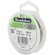 Fil Cablé 7 brins 0.25 mm - Beadalon - Acier x31 m