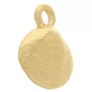 Breloque coquillage 12.5x11 mm - Doré à l'or fin x1