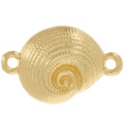 Intercalaire coquillage 19.5x12 mm - Doré à l'or fin x1|raw }}