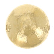 Perle citron 13 mm avec résine époxy - Doré à l'or fin - Vert x1