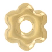 Pendentif Fleur 12 mm - Doré à l'or fin x1