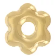 Pendentif Fleur 12 mm - Doré à l'or fin x1