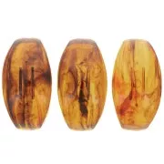 Accessoire pour cheveux - pour chouchou élastique - 52x28 mm en résine - Ambre marbré