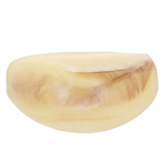 Accessoire pour cheveux - pour chouchou élastique - 52x28 mm en résine - Ivoire marbré