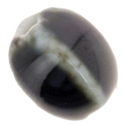 Perles ovales en céramique 13x9  mm - Marron foncé marbré x10