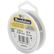 Fil Cablé 19 brins 0.30 mm - Beadalon - Argenté Satiné x9,2 m|raw }}