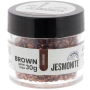 Chips pailletés en flacon - Jesmonite - Marron x30g