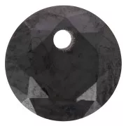 Pendentif rond 6 mm en oxyde de Zirconium - Noir x1