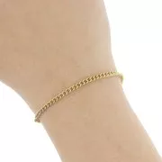 Chaîne maille Rombo 2.9 mm - Acier inoxydable 316L Doré x50cm