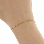 Chaîne maille Rombo 1.5 mm - Acier inoxydable 316L Doré x50cm