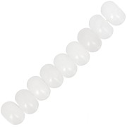 Perles Heishi rondelles 8x5 mm pierre gemme Jade - Blanc x15|raw }}